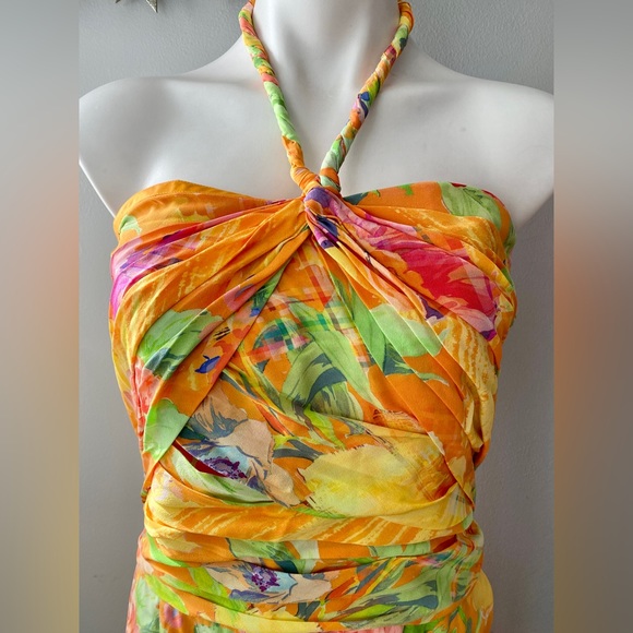 Ralph Lauren Purple Label Rosamund Floral Silk Cocktail Dress. Size 12. EUC. - Picture 3 of 8